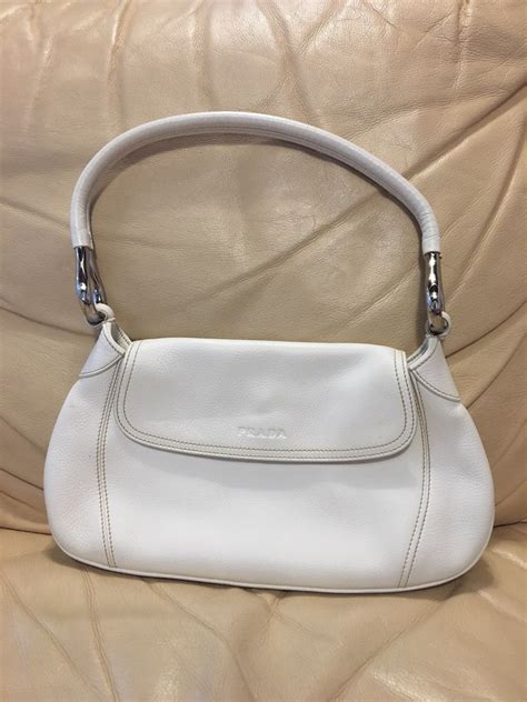 vintage white prada bag|overstock Prada handbags.